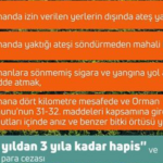 “Orman Yangını Suç ve Cezaları”